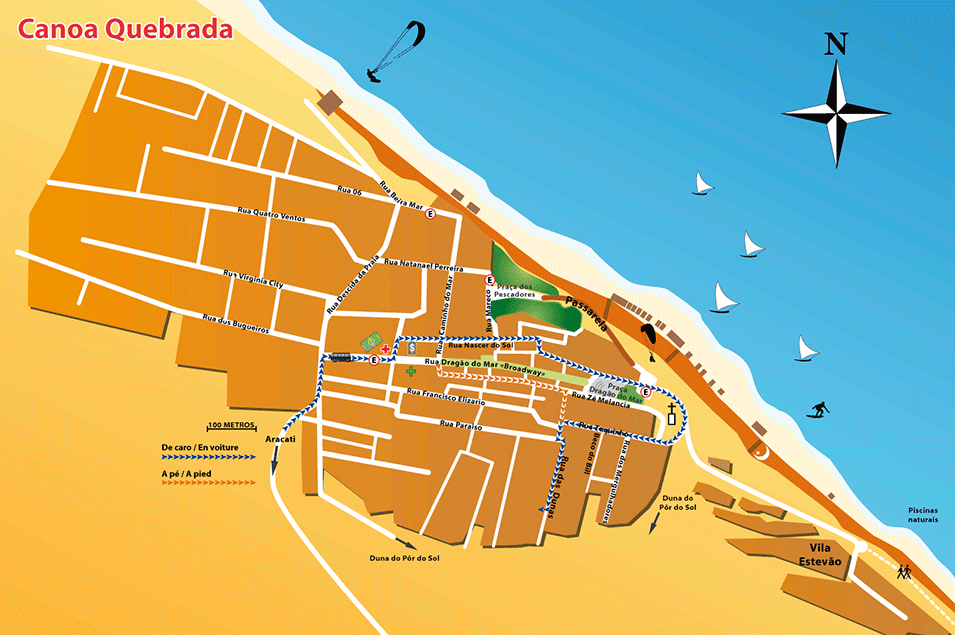 mapa de Canoa Quebrada